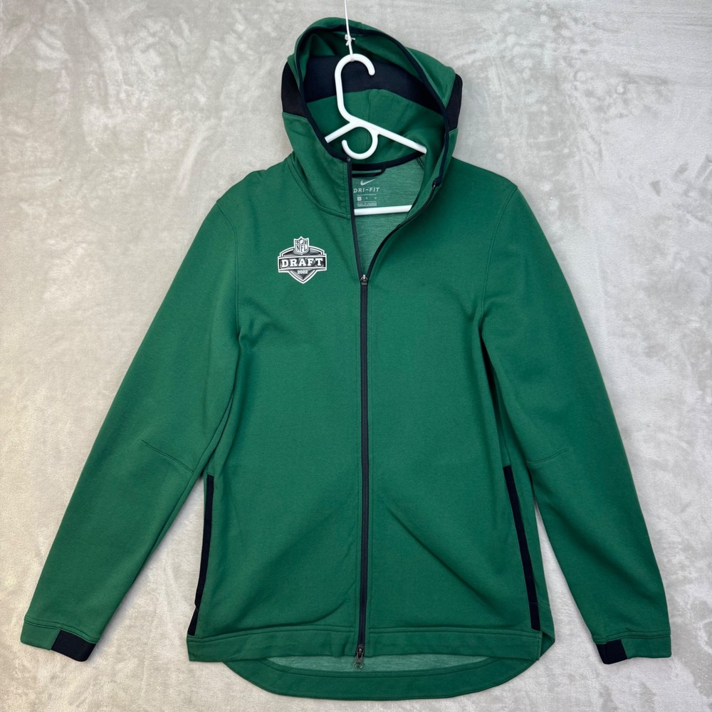 Nike 2022 NFL Draft On Field Showtime Full Zip Hoodie Jacket Green Mens Size L